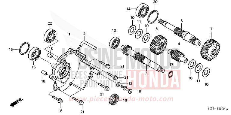 TRANSMISSION for Silver Wing MAGNUM SILVER METALLIC (NH110) from 2004